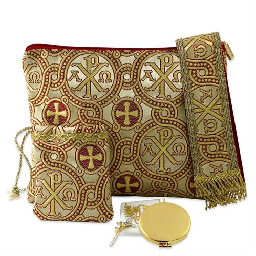 ALPHA AND OMEGA BROCADE FABRIC STOLE CASE