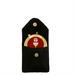 BLACK SUEDE CASE WITH DECORATIVE PLAQUE PYX
