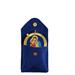 BLUE SUEDE CASE WITH DECORATIVE PLAQUE PYX