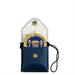GENUINE BLUE LEATHER CASE WITH DECORATIVE PLAQUE PYX