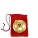 RED SATIN CASE WITH GOLD PLATED PYX AND CHALICE PLAQUE PYX