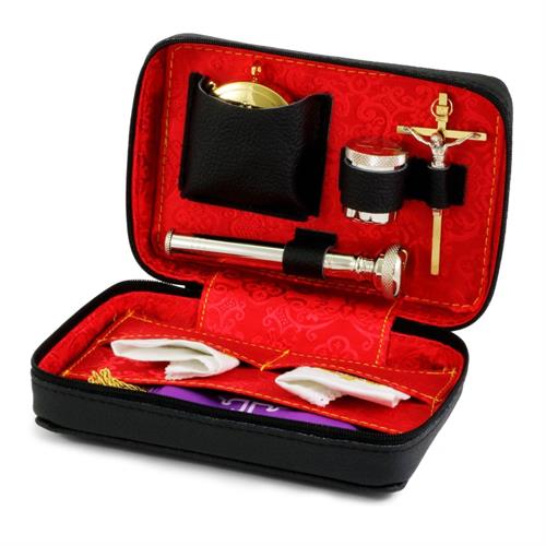 ASTUCCIO PORTAVIATICO IN VERA PELLE NERA INTERNO ROSSO