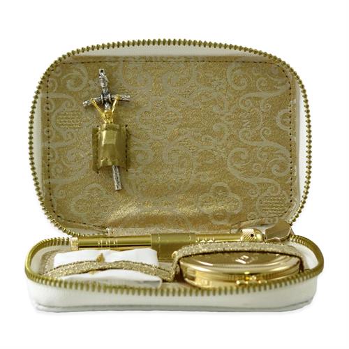 WHITE ECO LEATHER SICK CALL SET LAMB 7 SEALS STYLE