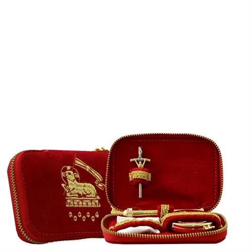 ASTUCCIO PORTAVIATICO FLOCCATO AGNELLO 7 SIGILLI