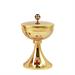 GOLD PLATED CIBORIUM  WITH HAMMERED SAUCER