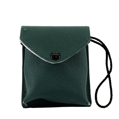 PORTA TECA GRANDE IN VERA PELLE VERDE