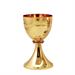 GOLD PLATED CHALICE  WITH HAMMERING AND STONES