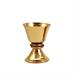 GOLD PLATED CHALICE  WITH HAMMERING AND RED STONES