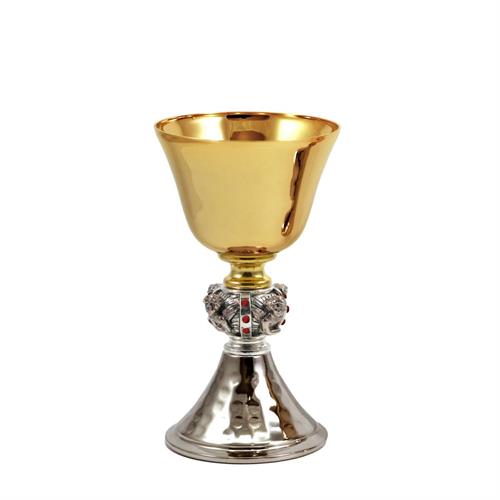 CALICE DA VIAGGIO BICOLORE CON ANGELI ARGENTATI