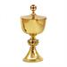 TRAVEL CIBORIUM  WITH GOLD PLATED ANGELS KNOT