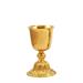 GOLD PLATED CHALICE  WITH KNOT AND CAST BASE