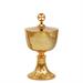GOLD PLATED TRAVEL CIBORIUM  WITH CAST BASE