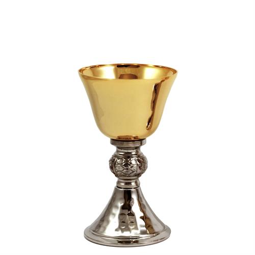 TWO-TONE CHALICE WITH RED STONES