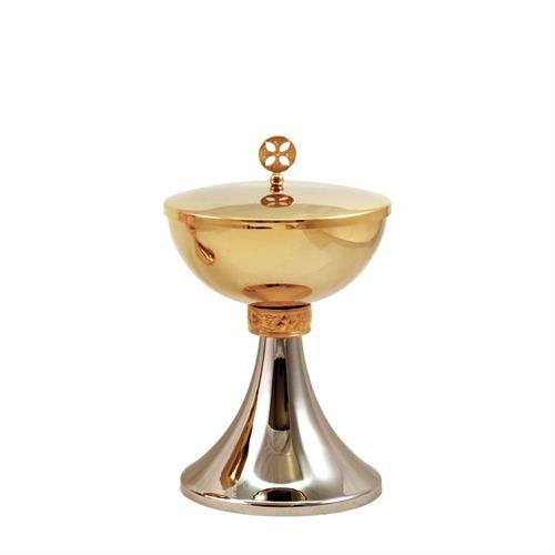 TWO-TONE CIBORIUM WITH RELIEF GRAPE AND VINE KNOT