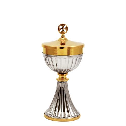 TWO-TONE TRAVEL CIBORIUM  WITH STRIPES