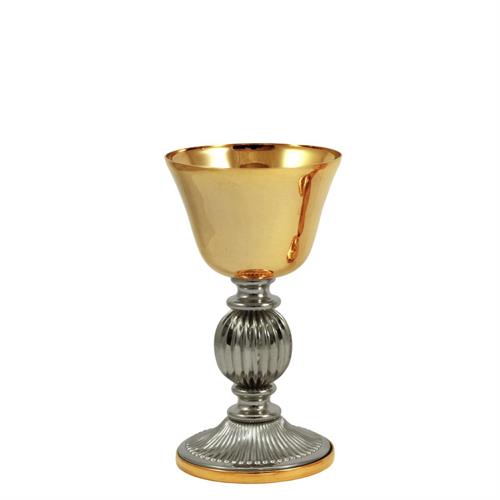 TWO-TONE TRAVEL CHALICE WITH STRIPED BASE AND KNOT