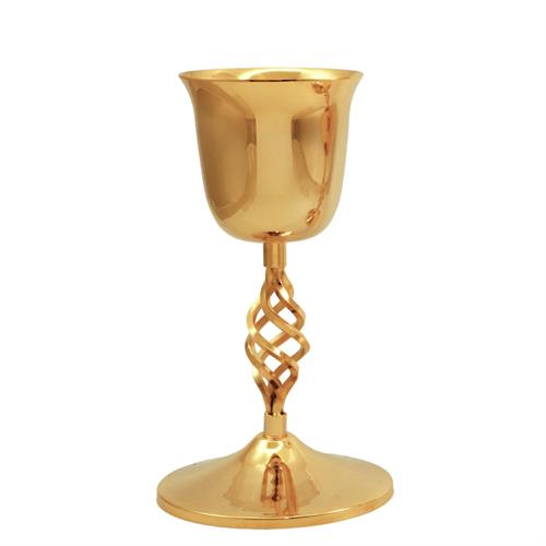 GOLD PLATED CHALICE  WITH ELLIPTICAL KNOT