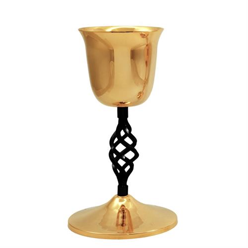 CALICE DORATO CON NODO ELLITTICO NERO