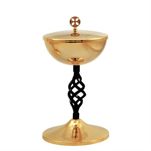 PISSIDE DORATO CON NODO ELLITTICO NERO