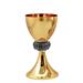 GOLD PLATED CHALICE  WITH ANTIQUE SILVER FISH KNOT