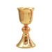 GOLD PLATED CHALICE  AND DECORATED KNOT