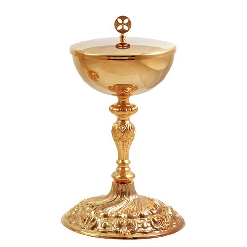 PISSIDE DORATA CON BASE STILE CONCHIGLIA