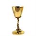 GOLD PLATED CHALICE  WITH BURNISHED GOLD VINE SHOES
