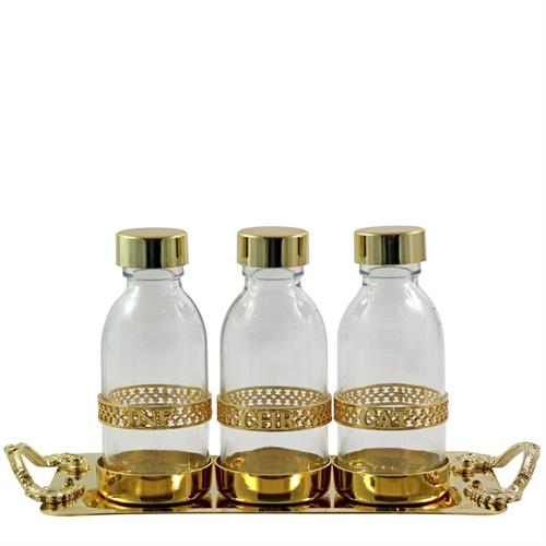 SERVIZIO OLI SANTI CON GHIERA DORATA