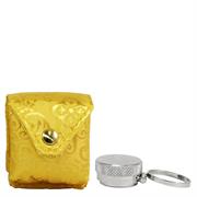 VASETTO CON ANELLO OLI SANTI CON CUSTODIA RASO GIALLO