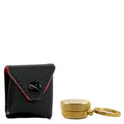 VASETTO CON ANELLO OLI SANTI DORATO CON CUSTODIA PELLE NERA