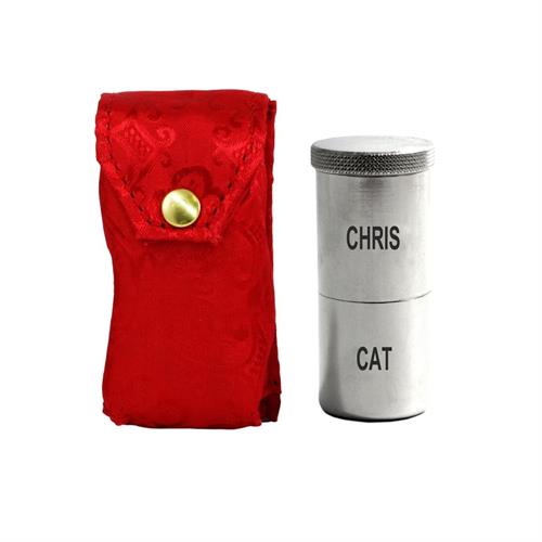 ASTUCCIO IN RASO ROSSO CON VASETTO CHRIS-CAT