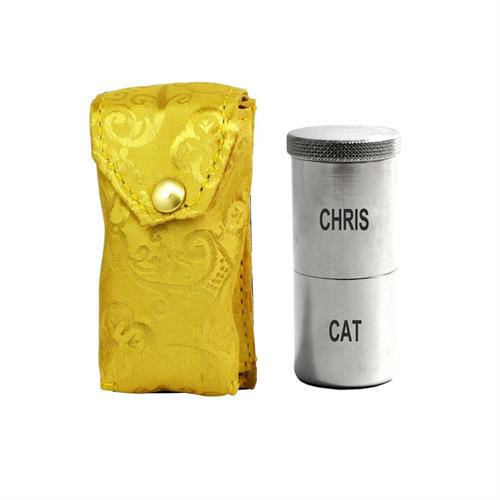ASTUCCIO IN RASO GIALLO CON VASETTO CHRIS-CAT