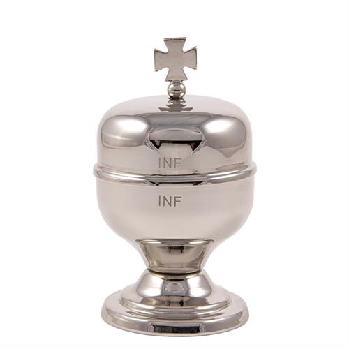 SILVER TONE HOLY CHRISM OIL STOCK INF 60 ML