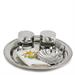 SILVER TONE BAPTISM SET ROUND PLATE