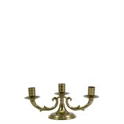 CANDELABRO IN OTTONE LUCIDO 3 BRACCIA