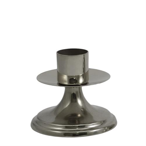 CANDELIERE TONO ARGENTO SU BASE SEMPLICE H. 6 CM