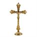 CROCE DORATA SU BASE SEMPLICE H 36 CM.