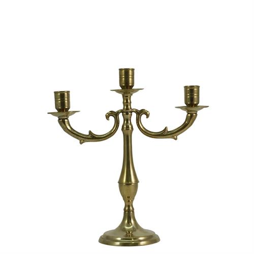 CANDELABRO 3 FIAMME OTTONE LUCIDO