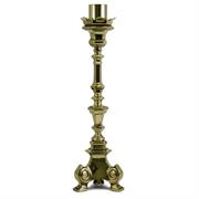 CANDELIERI DA ALTARE STILE BAROCCO OTTONE LUCIDO 102,5 cm.