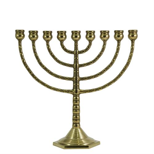 CANDELABRO 9 FIAMME OTTONE LUCIDO