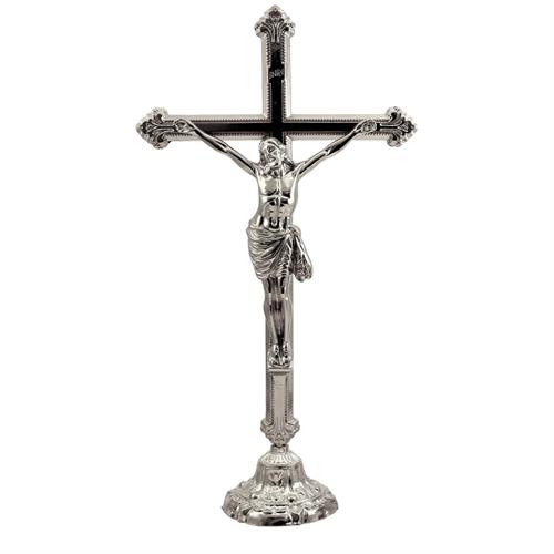 CROSS ON DECORATED BAROQUE BASE H. 53 CM.