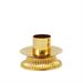 GOLD PLATED CANDLESTICK ON BASE WITH STRIPES H. 6 CM.