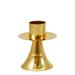 GOLD PLATED CANDLESTICK ON SMOOTH BASE H. 9.5 CM.