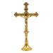 GOLD PLATED CROSS ON DECORATED BASE H. 29.5 CM.