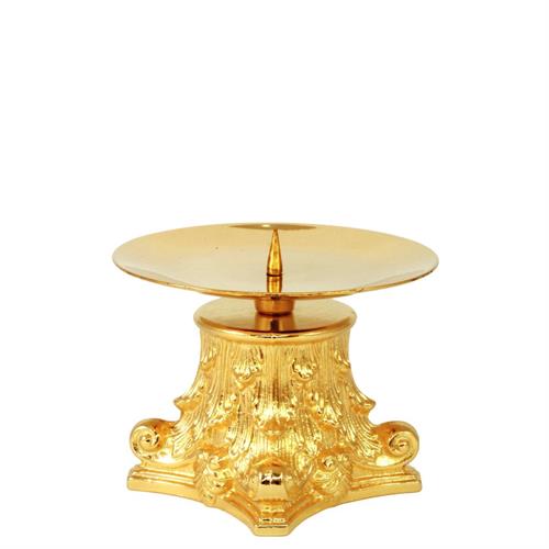 CANDLESTICK WITH GOLD PLATED CAPITAL AND TIP