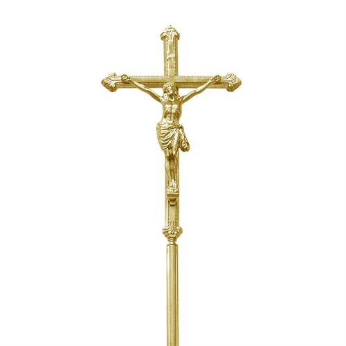 CROCE PROCESSIONALE DORATA 205 CM.