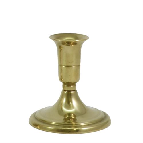 POLISHED BRASS CANDLESTICK H. 9 CM.