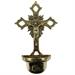 ACQUASANTIERA IN OTTONE CON CROCE BIZANTINA