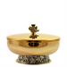 GOLD PLATED BOWL CIBORIUM GRAPE BASE IN ANTIQUE SILVER FINISH