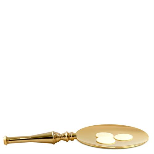 GOLD PLATED PATEN WITH HANDLE